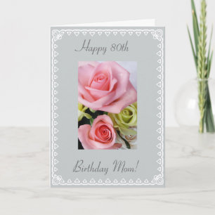 Mamma 80th födelsedag kort