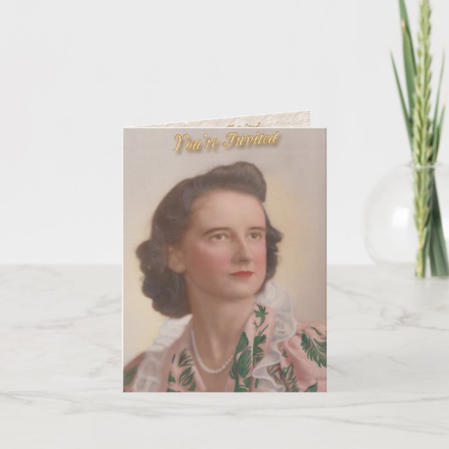 Mamma 90:e Birthday-inbjudan Inbjudan (Framsida)