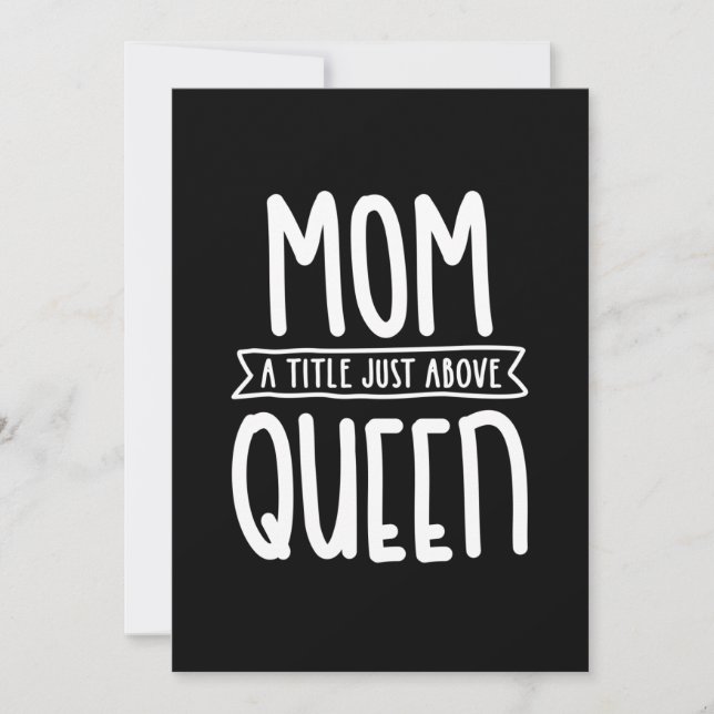 Mamma A Title precis ovanför Mors dag Gift Inbjudningar (Framsida)
