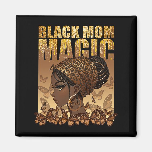 Mamma African American Afro Women Mamma Mors dag 2 Magnet (Framsidan)