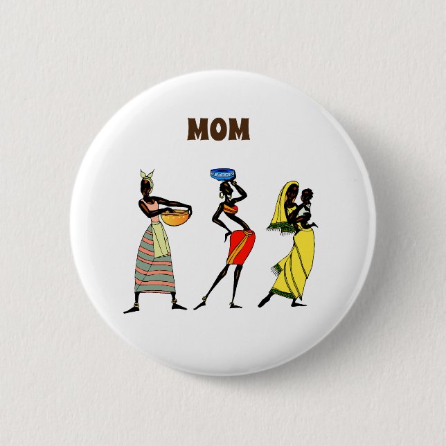 Mamma African Print Knapp (Framsida)