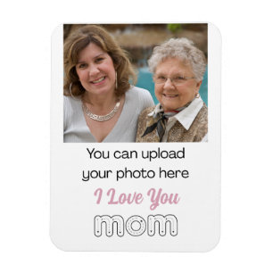 Mamma Alfabetspårning Mors dag Anpassad Foto Magnet