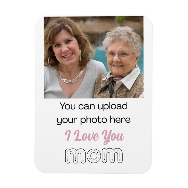 Mamma Alfabetspårning Mors dag Anpassad Foto Magnet (Vertikal)