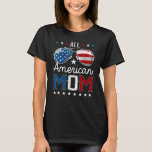 Mamma all amerikansk patriotisk familj i Mamma 4 j T Shirt