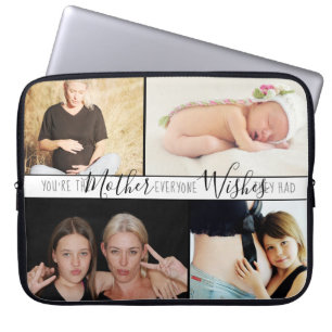 Mamma Alla vill Sötnotering Många Photo Laptop Fodral