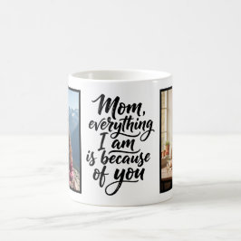 Mamma Allt jag är Borstskrift 2 Foto Kaffemugg