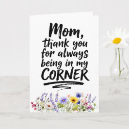 Mamma alltid i mitt hörn Akvarell vildblomma Kort