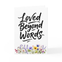 Mamma älskad bortom ord vattenfärg vildblomma