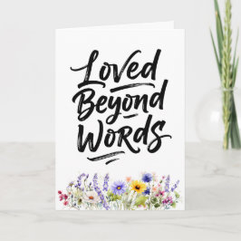 Mamma älskad bortom ord vattenfärg vildblomma kort