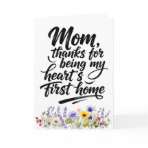 Mamma älskar det första hemmet akvarell vildblomma