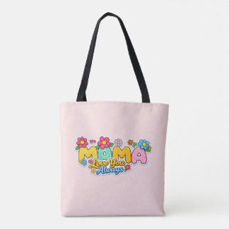 🌸👜 ”Mamma älskar dig alltid” stor shoppingväska Tygkasse