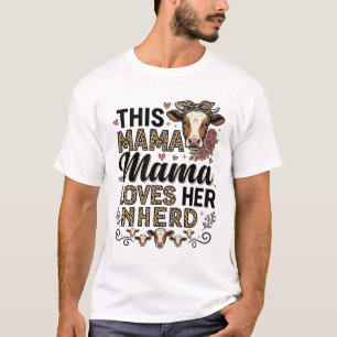 Mamma älskar sin hjord Vintage ko Mamma skjorta de T Shirt