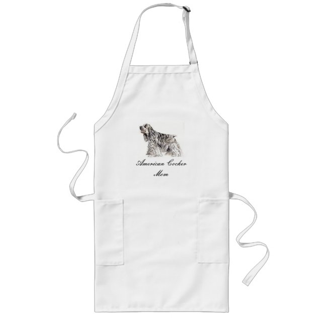 Mamma, American Cocker Spanska Apron Långt Förkläde (Framsidan)
