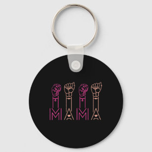 Mamma American Sign Language Döv Awareness Support Nyckelring