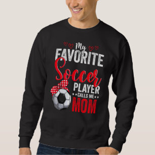 Mamma American Sport Socce mors dag, fotbollsspela Lång Ärmad Tröja