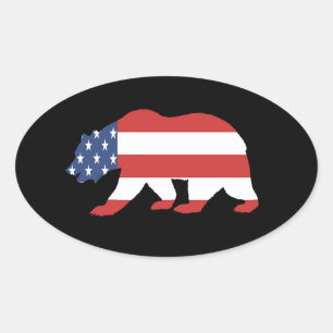 Mamma Amerika Ovalt Klistermärke