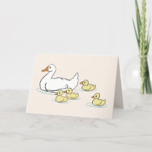 Mamma Anka & Baby Blank Card