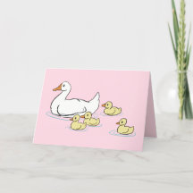 Mamma Anka & Baby Rosa Blank Card