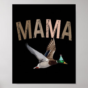 Mamma Anka Jakt En Lucky Duck 1-års Födelsedag Fam Poster
