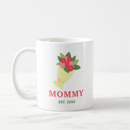 Mamma Anpassad Est År Blommig Bukett Söt Present Kaffemugg