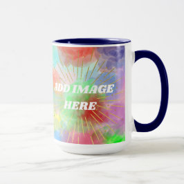 Mamma-anpassade färgade sommarvattensfärgade moln mugg