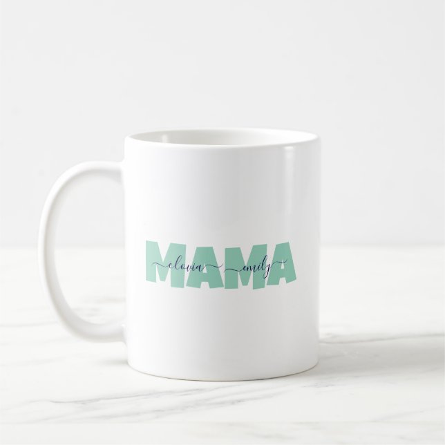 Mamma Anpassat barnnamn Kaffemugg (Vänster)