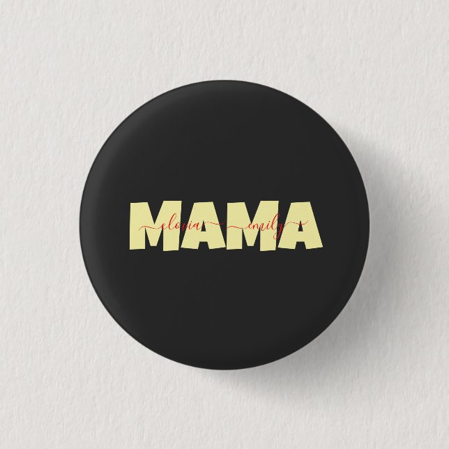 Mamma Anpassat barnnamn Knapp (Framsida)