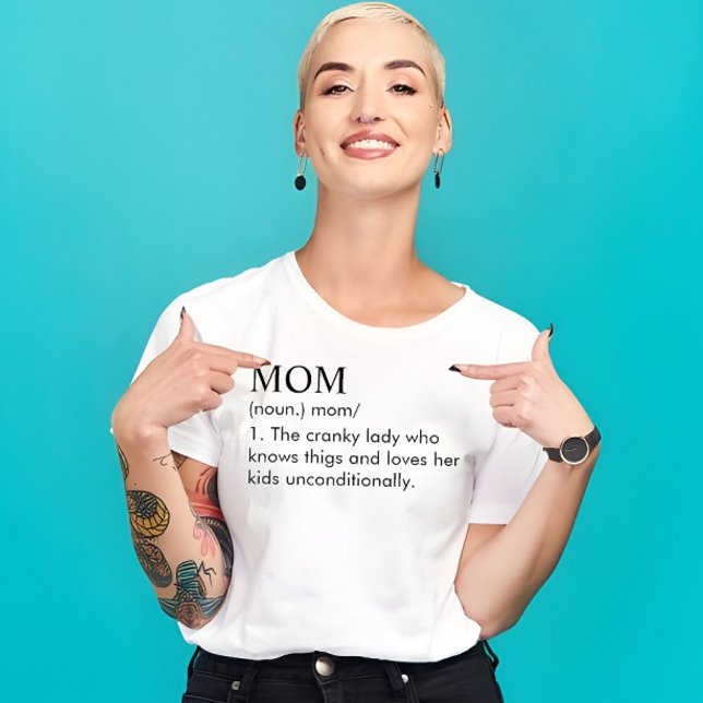 Mamma Anpassningsbar Funny Definition Gift for Mor T Shirt (MOM GIFT SHIRT)