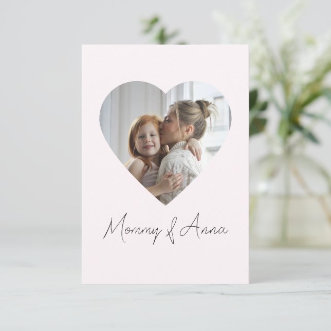 Mamma Anpassningsbar Photo & Namn Personlig Card (Stående Fram)