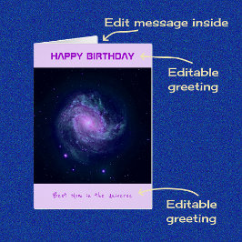 Mamma anpassningsbar spiral galaxy födelsedagskort hälsningskort