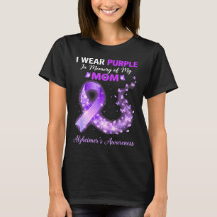 Mamma använder lila för att hedra min mamma alzhei t shirt