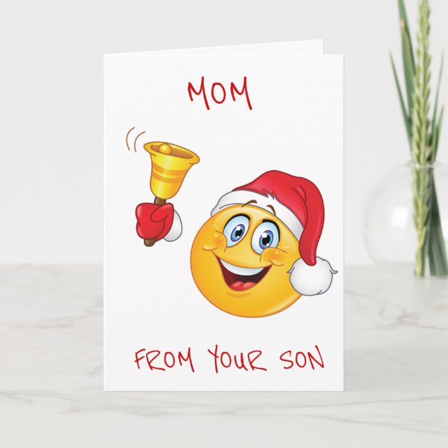 MAMMA ÄR BÄSTA GIFT EVER **CHRISTMAS EMOJI* HELGKORT (Framsida)