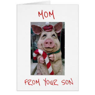 MAMMA ÄR BÄSTA GIFT EVER **CHRISTMAS PIGGGI** HÄLSNINGSKORT