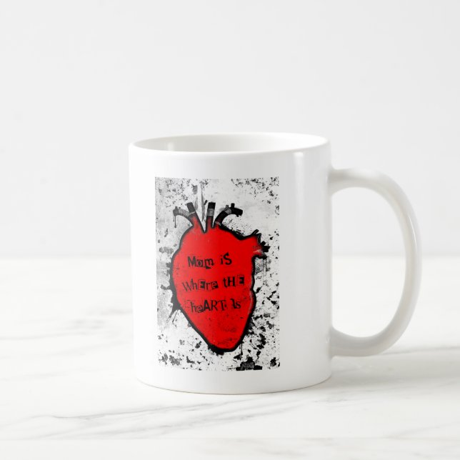 mamma är det anatomiska hjärtat kaffemugg (Höger)