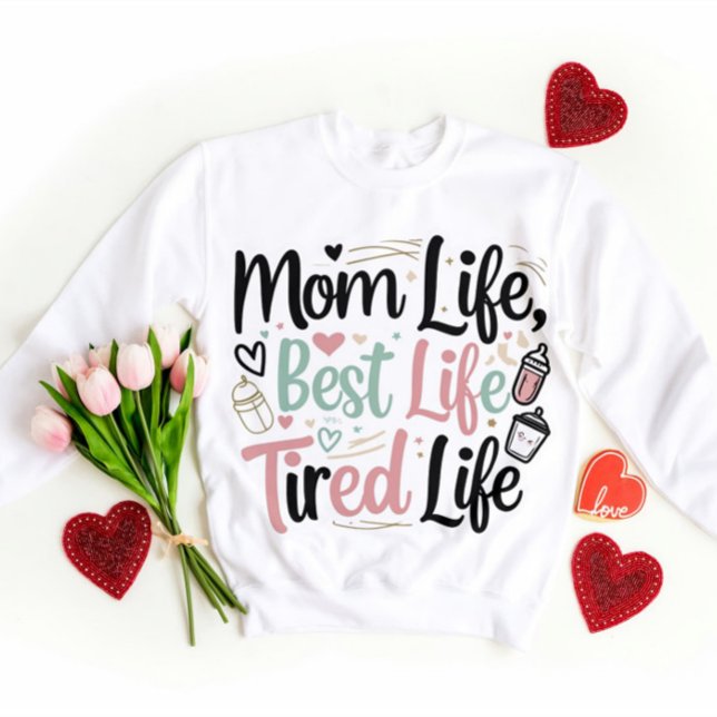 Mamma är det bästa livet roligt mamma presenter. t shirt (Skapare uppladdad)