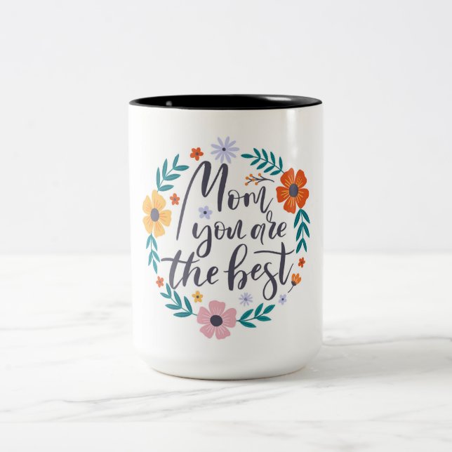 Mamma är det bästa Två-Tonad mugg (Center)