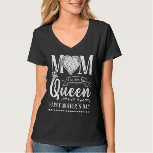 Mamma är du drottningens hjärtblommor bästa Mor Mo T Shirt