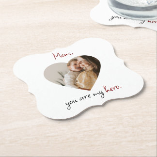 Mamma är du min hjälte Papper Underlägg för drycke