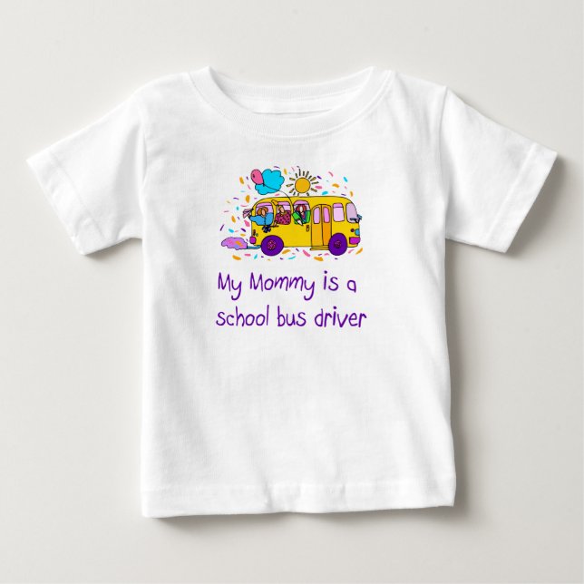 Mamma är en baby t-shirt för drivrutin Buss (Framsida)