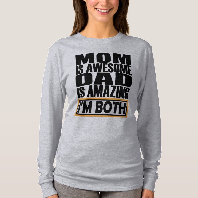 MAMMA ÄR FANTASTISK PAPPA ÄR BÅDE FANTASTISK. T SHIRT (Framsida)