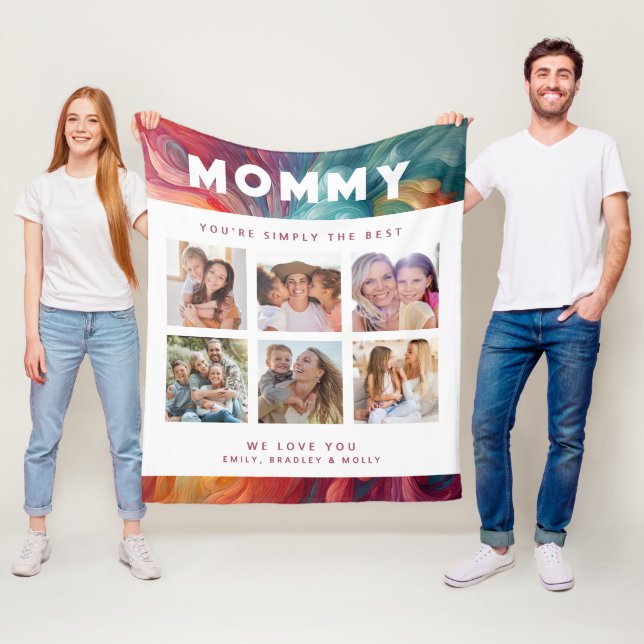 Mamma är helt enkelt den bästa Personligen för fot Fleecefilt (På plats)