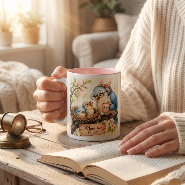 Mamma Är Hemma Fågel Mugg Cute Present till Mamma (Skapare uppladdad)