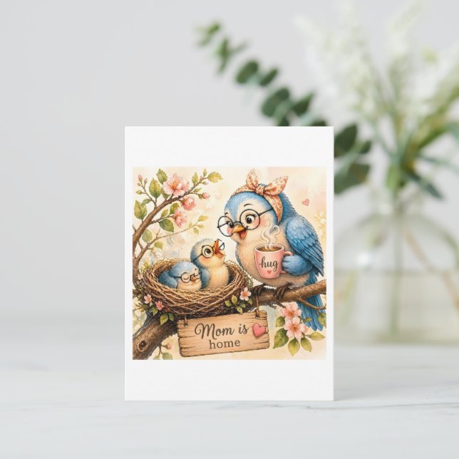 Mamma är hemma postkort vykort (Stående Fram)