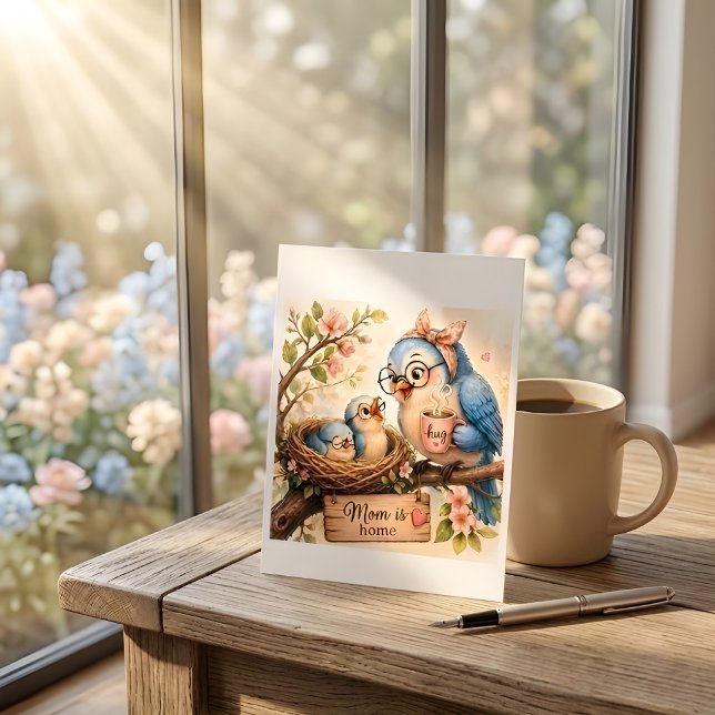 Mamma är hemma postkort vykort (Skapare uppladdad)