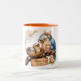 Mamma är hemma Söt Fågel Kaffe Mugg för Mamma