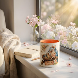 Mamma är hemma Söt Fågel Kaffe Mugg för Mamma