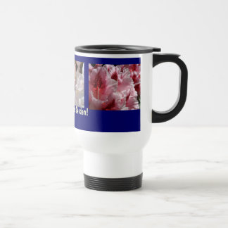 Mamma är i trädgården! Kaffe Koppar Rosa Rhodies