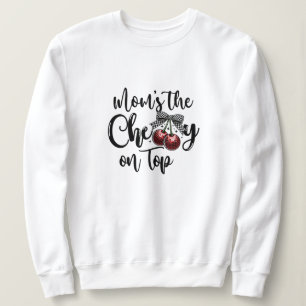 Mamma är körsbäret på toppen Söt rutig rosett Körs T Shirt