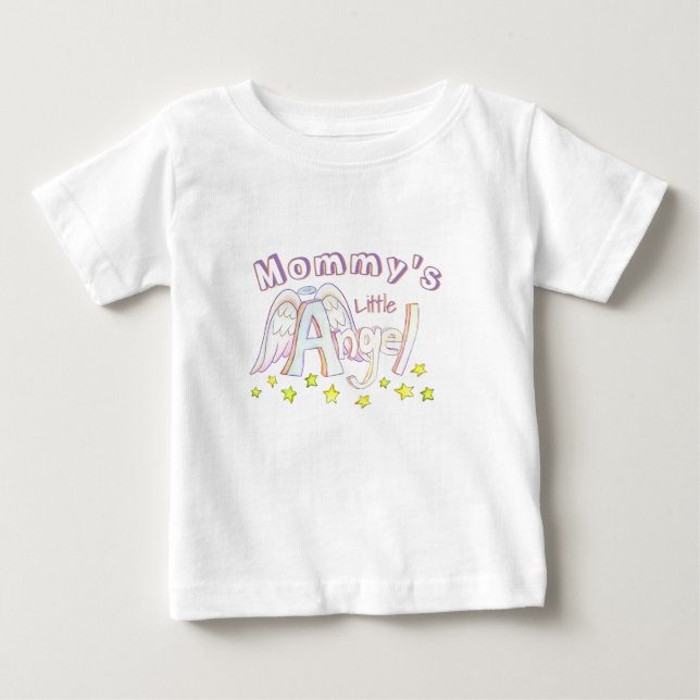 Mamma är Little Angel Toddler/baby Shirt T Shirt (Framsida)