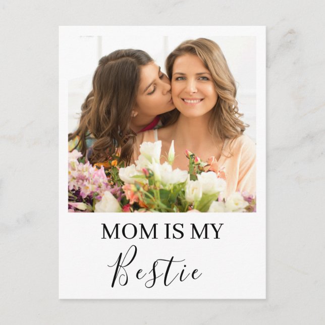 Mamma är min bästa vän Personliga namn Foto Vykort (Framsida)